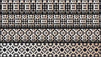 Collection of seamless ornamental ethnic patterns vector