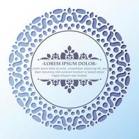 Blue ornament pattern circle background vector