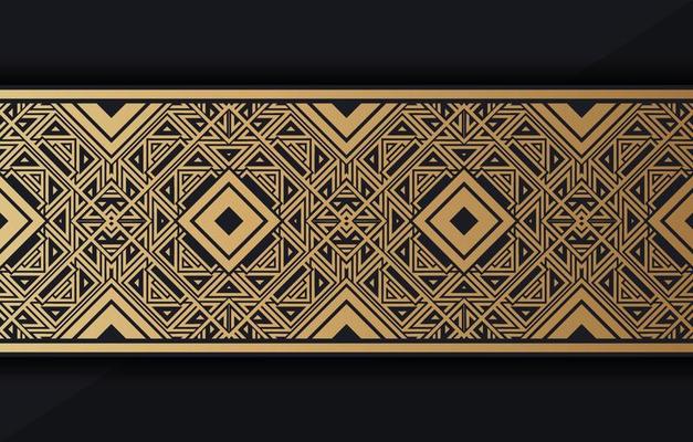 Elegant golden ornamental border template