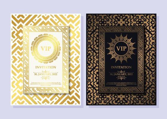 luxury white and black VIP card ornament pattern