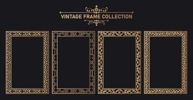 Luxury vintage ornamental frame collection vector