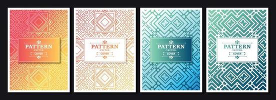 gradient geometric pattern cover design vector