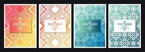 gradient geometric pattern cover design vector