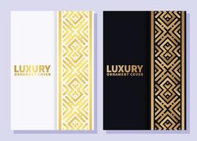 luxury ornament pattern book cover collection vector