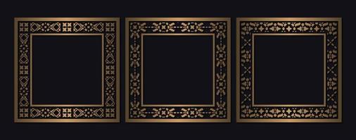 Luxury vintage ornamental frame collection vector