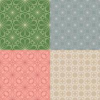 Geometric grid backdrop. Set of modern abstract geometrical seamless pattern. vector