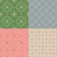 Geometric grid backdrop. Set of modern abstract geometrical seamless pattern. vector