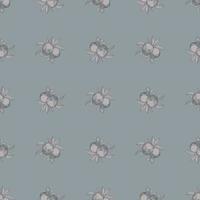 Apples seamless pattern on gray background. Vintage botanical wallpaper. vector