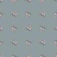 Apples seamless pattern on gray background. Vintage botanical wallpaper. vector