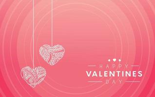 valentines day gradient red beautiful background vector