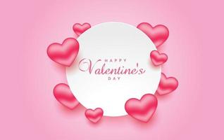 valentines day gradient red beautiful heart background vector