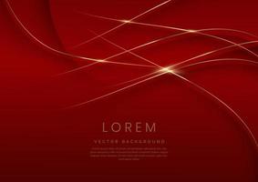 Abstract dark red curve template luxury background with space for text. vector