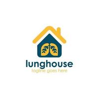 Lung House logo design template simple and unique. perfect for business, company, medice, store, etc. vector