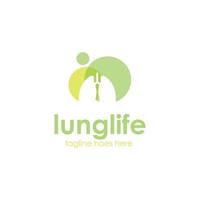 Lung Life logo design template simple and minimalist. perfect for business, health, company, medice, etc. vector