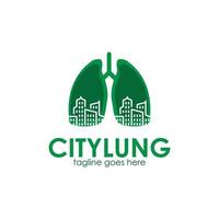 City Lung logo design template simple and unique. perfect for business, company, mobile, app, etc. vector