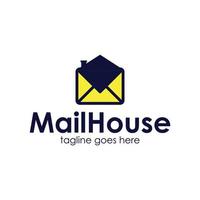 Mail House logo design template, simple and unique. perfect for business, company, mobile, store, etc. vector