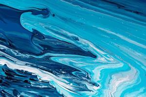 Blue Acrylic Pour Color Liquid marble abstract surfaces Design vector