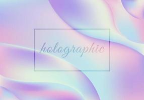 Abstract 3D modern trendy liquid or fluid dynamic shapes holographic background vector