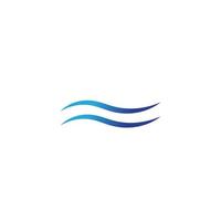 water wave logo design template vector