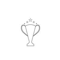 Trophy vector logo icon.champions trophy logo icon for winner award logo template