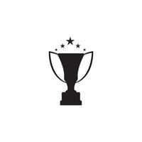 Trophy vector logo icon.champions trophy logo icon for winner award logo template