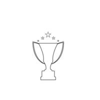 Trophy vector logo icon.champions trophy logo icon for winner award logo template