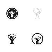 Trophy vector logo icon.champions trophy logo icon for winner award logo template