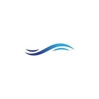 water wave logo design template vector