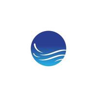 water wave logo design template vector