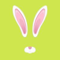 Easter mask with bunny ears isolated vector