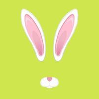 Easter mask with bunny ears isolated vector