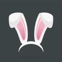 Easter mask with bunny ears isolated vector