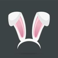 Easter mask with bunny ears isolated vector