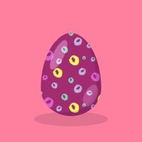 Easter egg shape with bunny ears silhouette vector