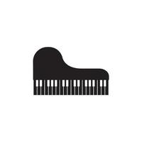 plantilla de ilustración de vector de icono de piano