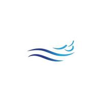 plantilla de diseño de logotipo de onda de agua vector
