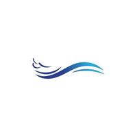 water wave logo design template vector