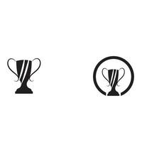 Trophy vector logo icon.champions trophy logo icon for winner award logo template