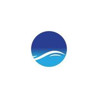 water wave logo design template vector