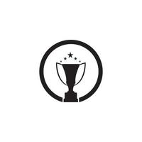 Trophy vector logo icon.champions trophy logo icon for winner award logo template