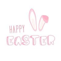 Vector illustration of Easter bunny ears card