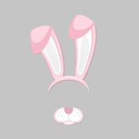 Easter mask with bunny ears isolated vector