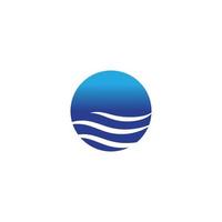 water wave logo design template vector