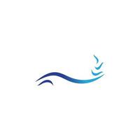 water wave logo design template vector