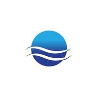 water wave logo design template vector