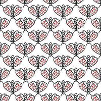 Seamless pattern with butterflies and moths vector