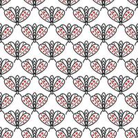 Seamless pattern with butterflies and moths vector