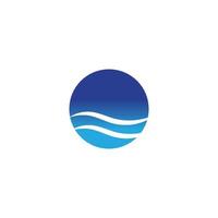 water wave logo design template vector