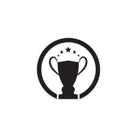 Trophy vector logo icon.champions trophy logo icon for winner award logo template