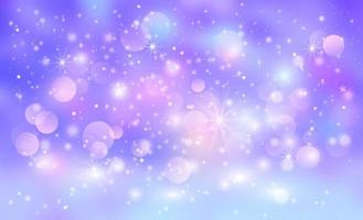 Lilac magical background with stars, sparkles and glow. vector